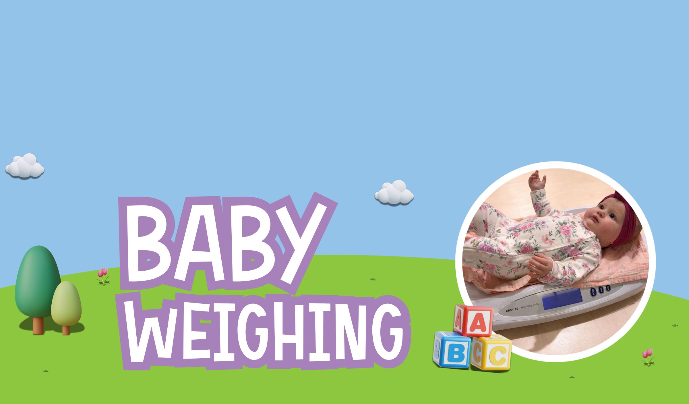 Baby weighing area in indoor play centre